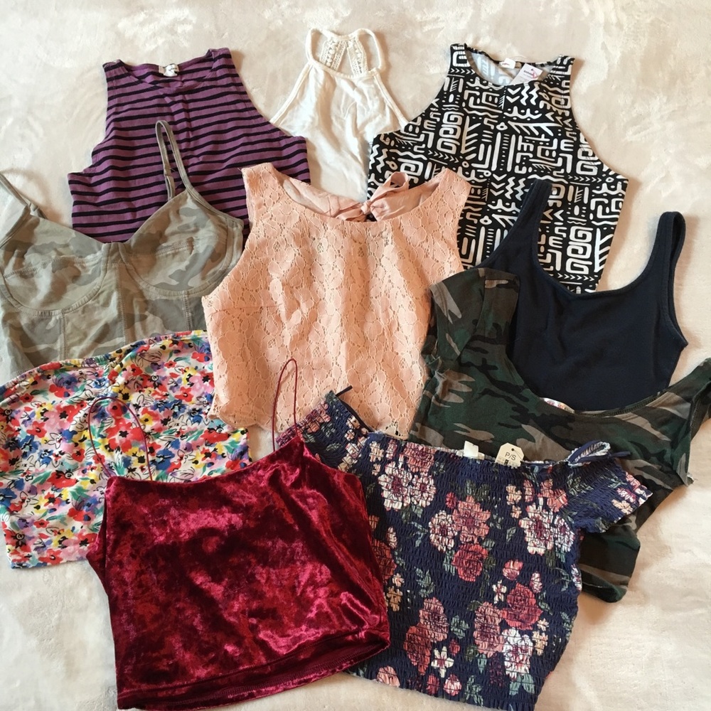 2/$9 CROP TOPS! Basics, Boho & Geometric Patterns